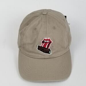 Weed Dope Hat Cap Strap Back Mens One Size Khaki Embroidered Tongue Patch